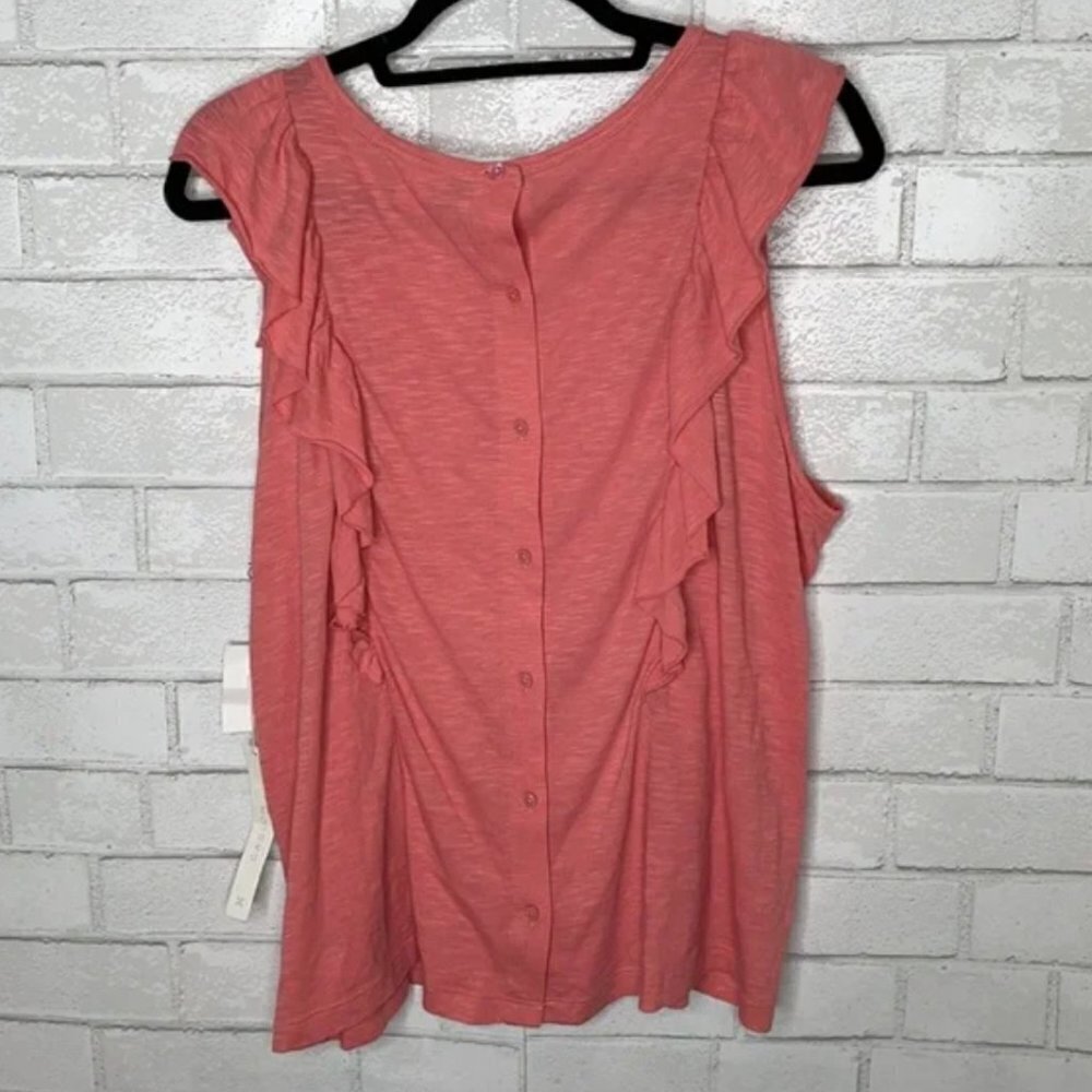NWT Caslon Pink Blossom Flutter Sleeve Top - Picture 9 of 11